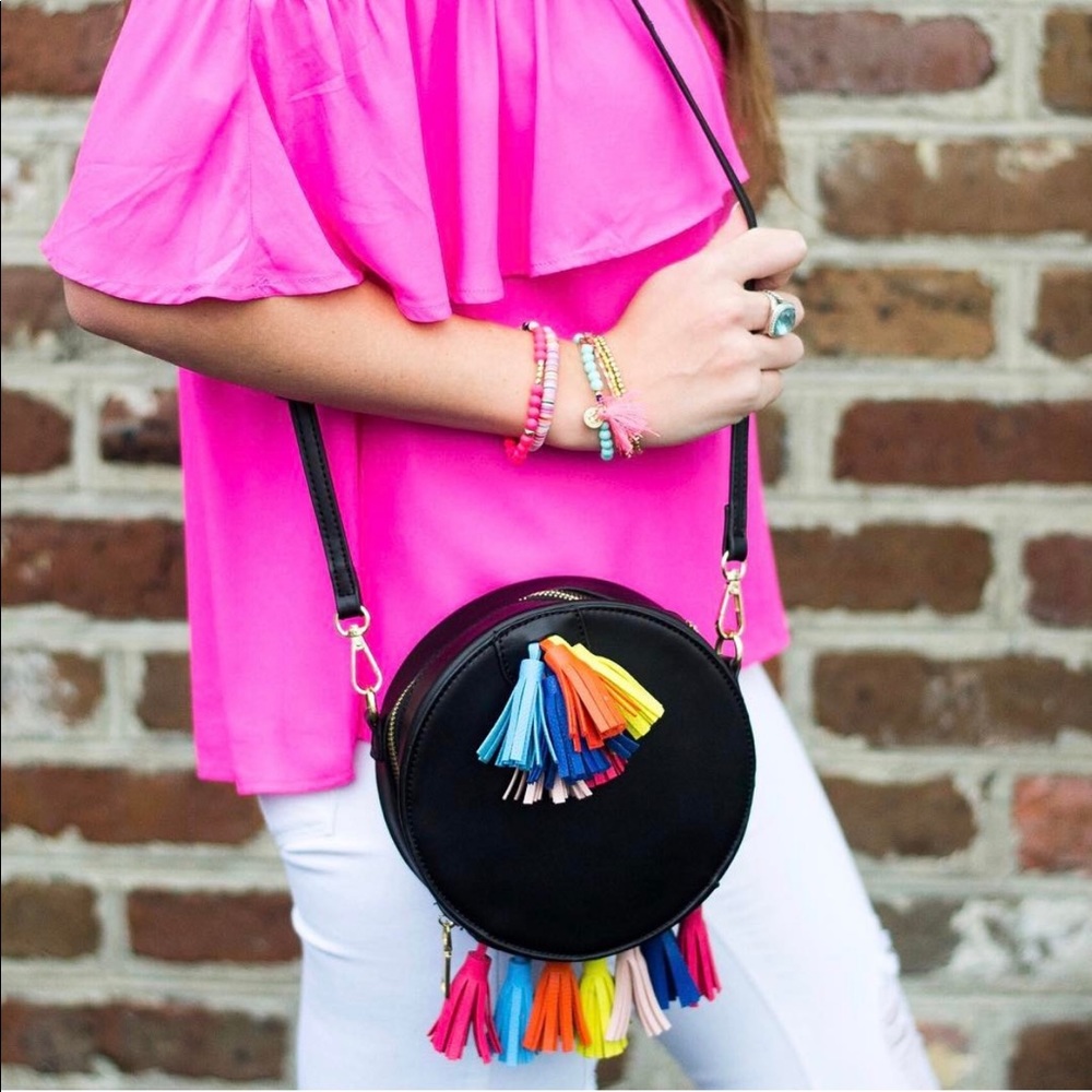 Round Tassel Crossbody Bag